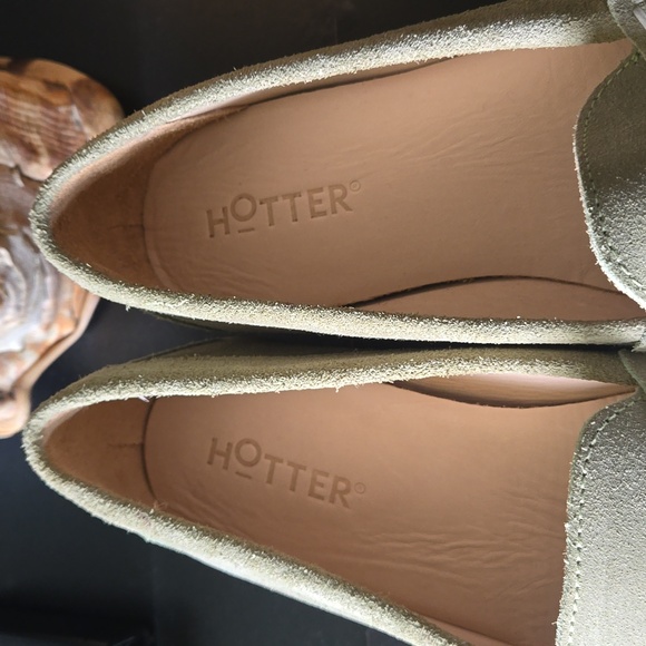Hotter Drift Suede Light Green Loafers - Picture 9 of 12